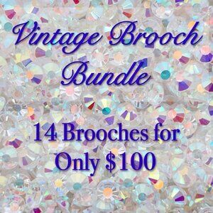 14 Vintage Brooches Bundle
